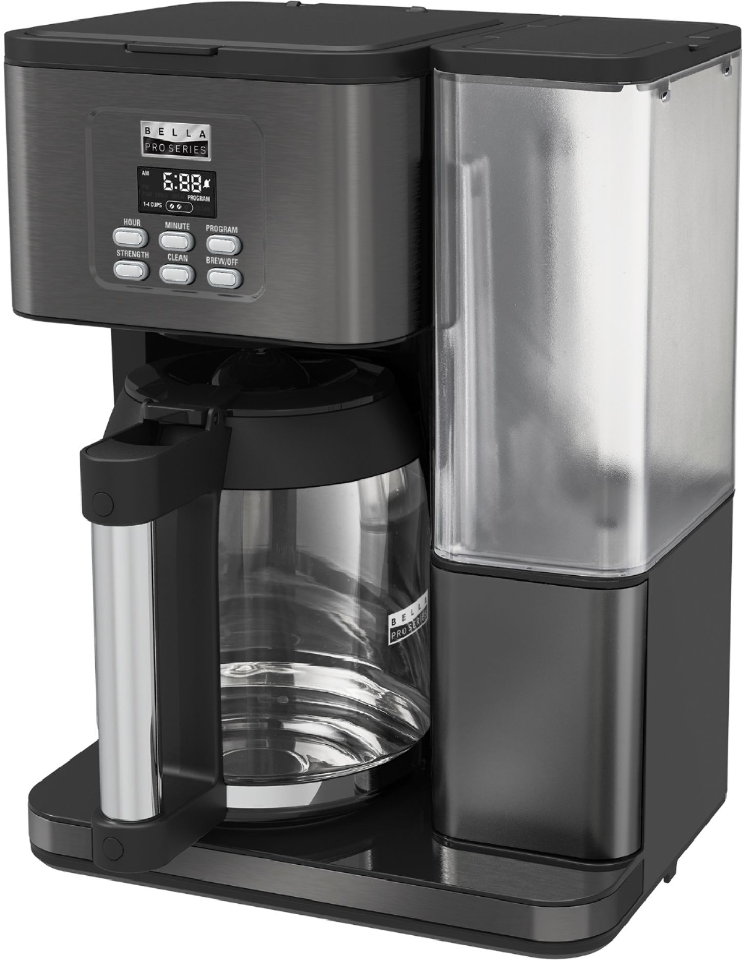 Best Buy: Bella Pro Series 18-Cup Programmable Coffee Maker Black Stainless  Steel 90118