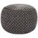 Front. Simpli Home - Renee Round Transitional Velvet/Cotton Pouf - Dove Gray.