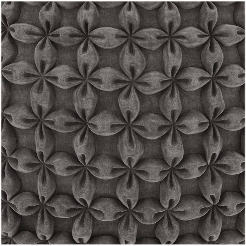 Alt View 12. Simpli Home - Renee Round Transitional Velvet/Cotton Pouf - Dove Gray.