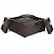 Left. Simpli Home - Avalon 35 inch Wide Contemporary Square Coffee Table Storage Ottoman - Distressed Brown.