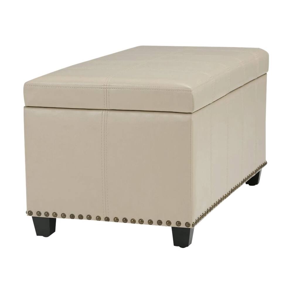 Alt View 11. Simpli Home - Amelia Storage Ottoman Bench - Satin Cream.