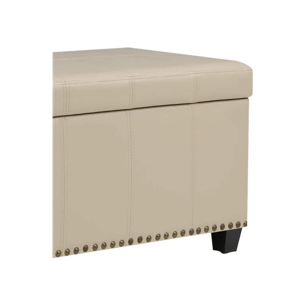 Alt View 12. Simpli Home - Amelia Storage Ottoman Bench - Satin Cream.