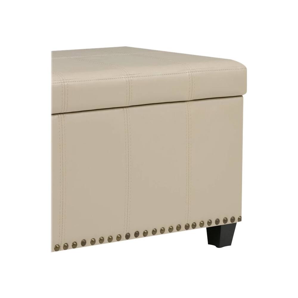 Alt View 12. Simpli Home - Amelia Storage Ottoman Bench - Satin Cream.