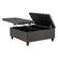 Front. Simpli Home - Harrison 36 inch Wide Transitional Square Coffee Table Storage Ottoman in Ebony Tweed Look Fabric - Ebony.