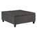 Left. Simpli Home - Harrison 36 inch Wide Transitional Square Coffee Table Storage Ottoman in Ebony Tweed Look Fabric - Ebony.
