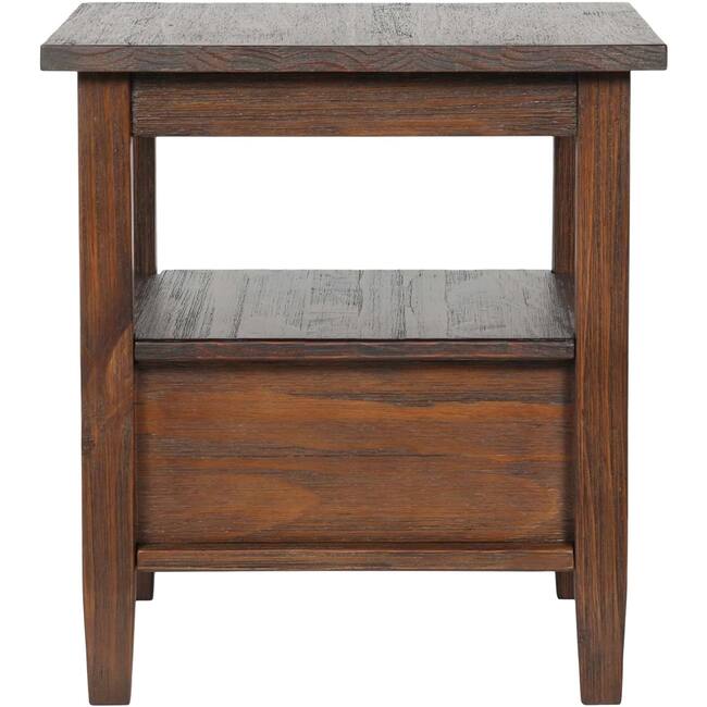 Simpli Home - Warm Shaker SOLID WOOD 20 inch Wide Rectangle Transitional End Table in - Distressed Charcoal Brown_3