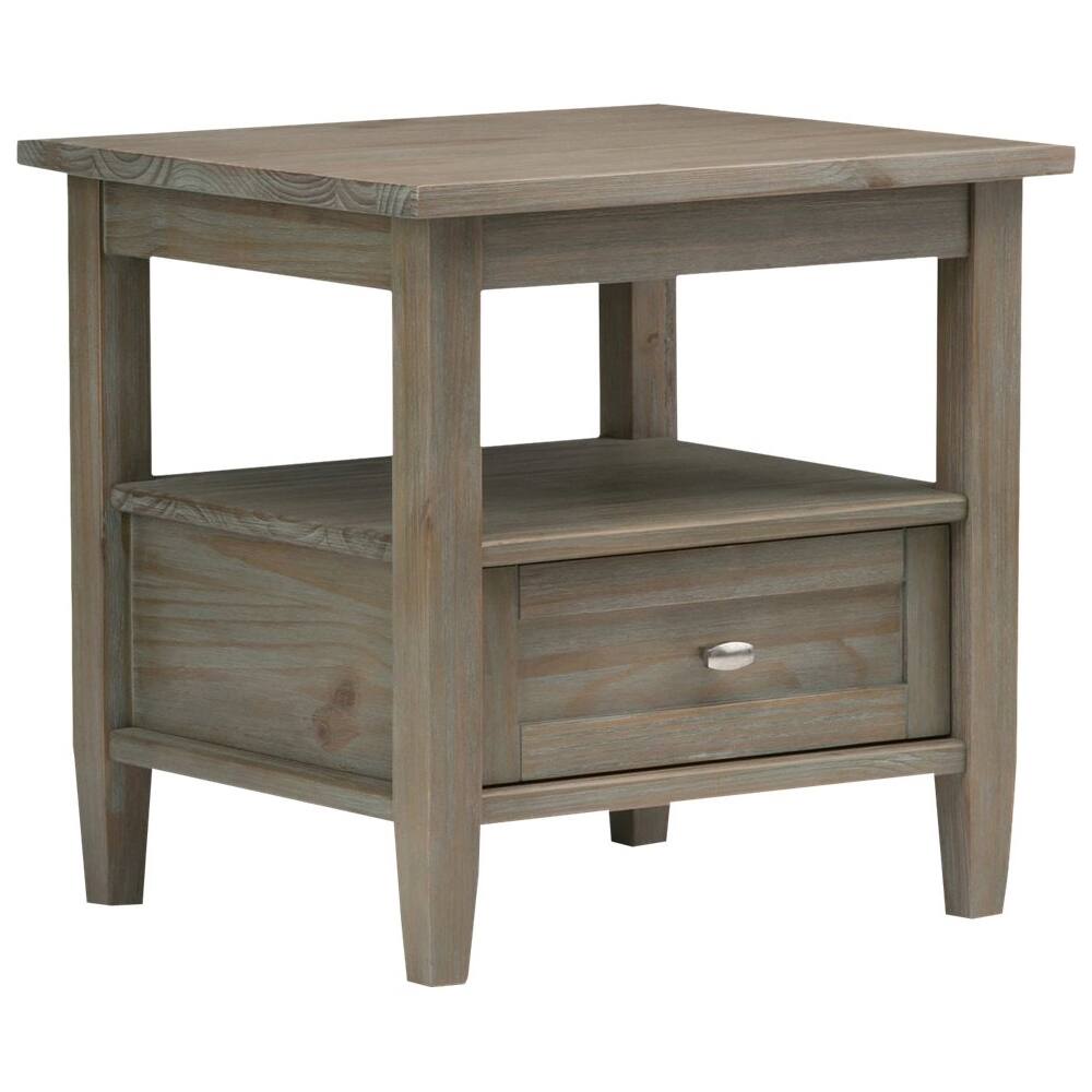 Alt View Zoom 11. Simpli Home - Warm Shaker SOLID WOOD 20 inch Wide Rectangle Transitional End Side Table in Distressed Grey - Distressed Gray.