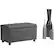 Left. Simpli Home - Darcy Rectangular Traditional Wood/Polyurethane Faux Leather Bench Ottoman With Inner Storage - Stone Gray.