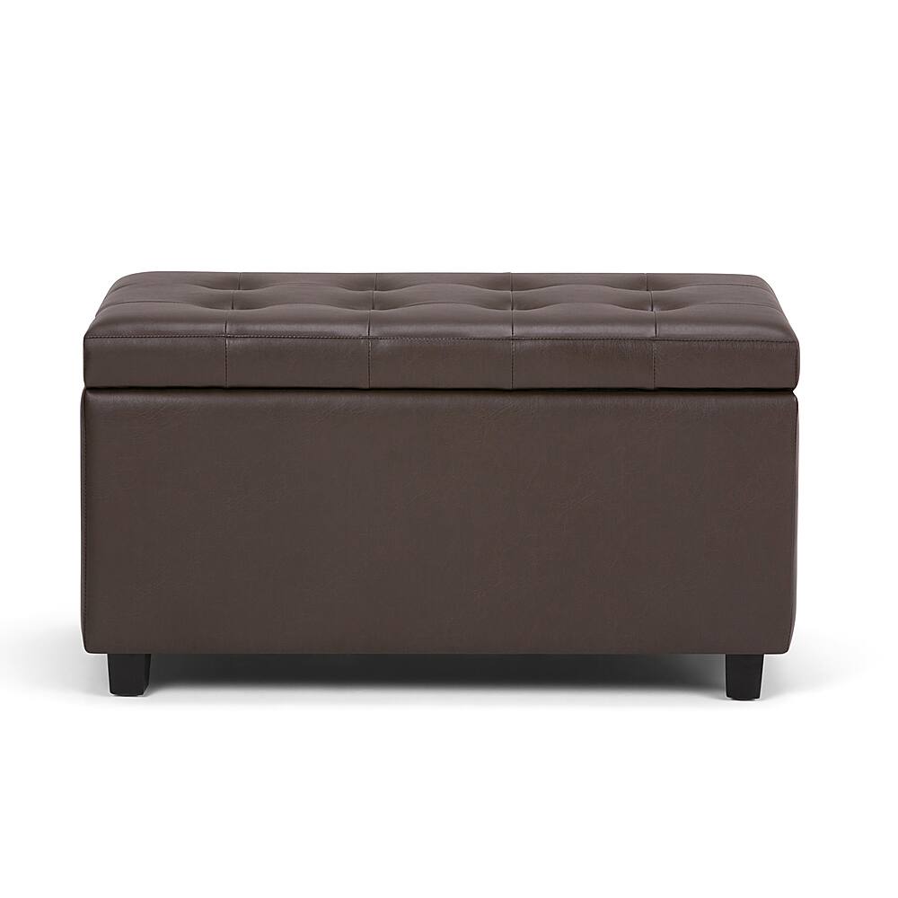 Simpli Home - Cosmopolitan Storage Ottoman - Chocolate Brown