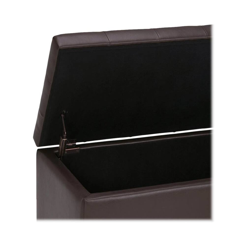 Alt View 12. Simpli Home - Cosmopolitan Storage Ottoman - Chocolate Brown.