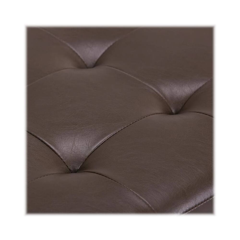 Alt View 13. Simpli Home - Cosmopolitan Storage Ottoman - Chocolate Brown.