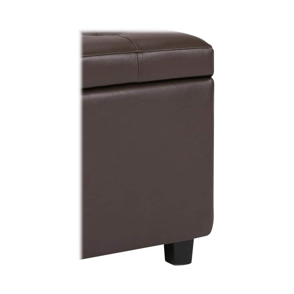 Alt View 14. Simpli Home - Cosmopolitan Storage Ottoman - Chocolate Brown.