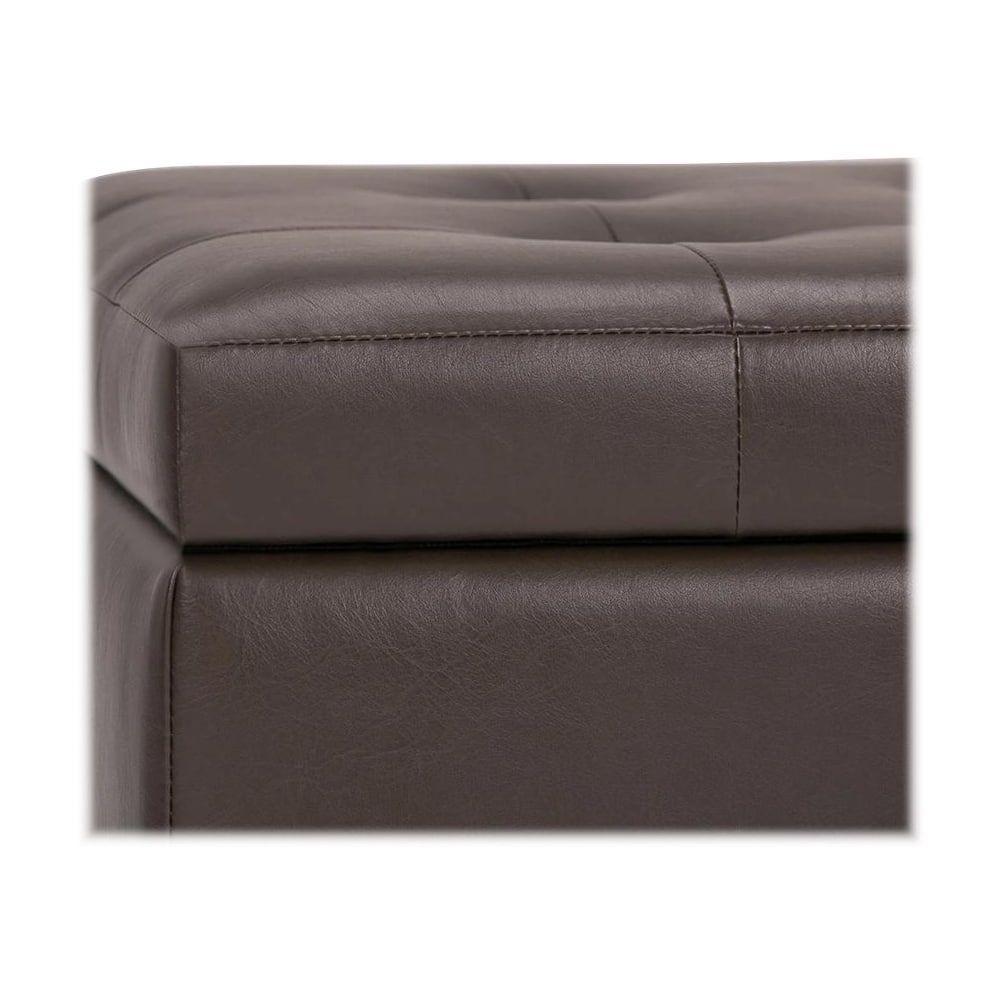 Alt View 15. Simpli Home - Cosmopolitan Storage Ottoman - Chocolate Brown.