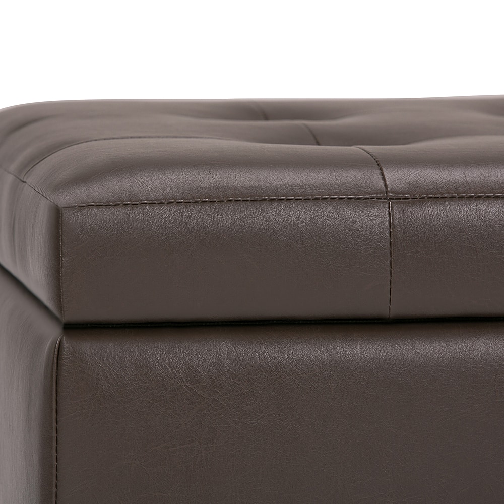 Alt View 16. Simpli Home - Cosmopolitan Storage Ottoman - Chocolate Brown.