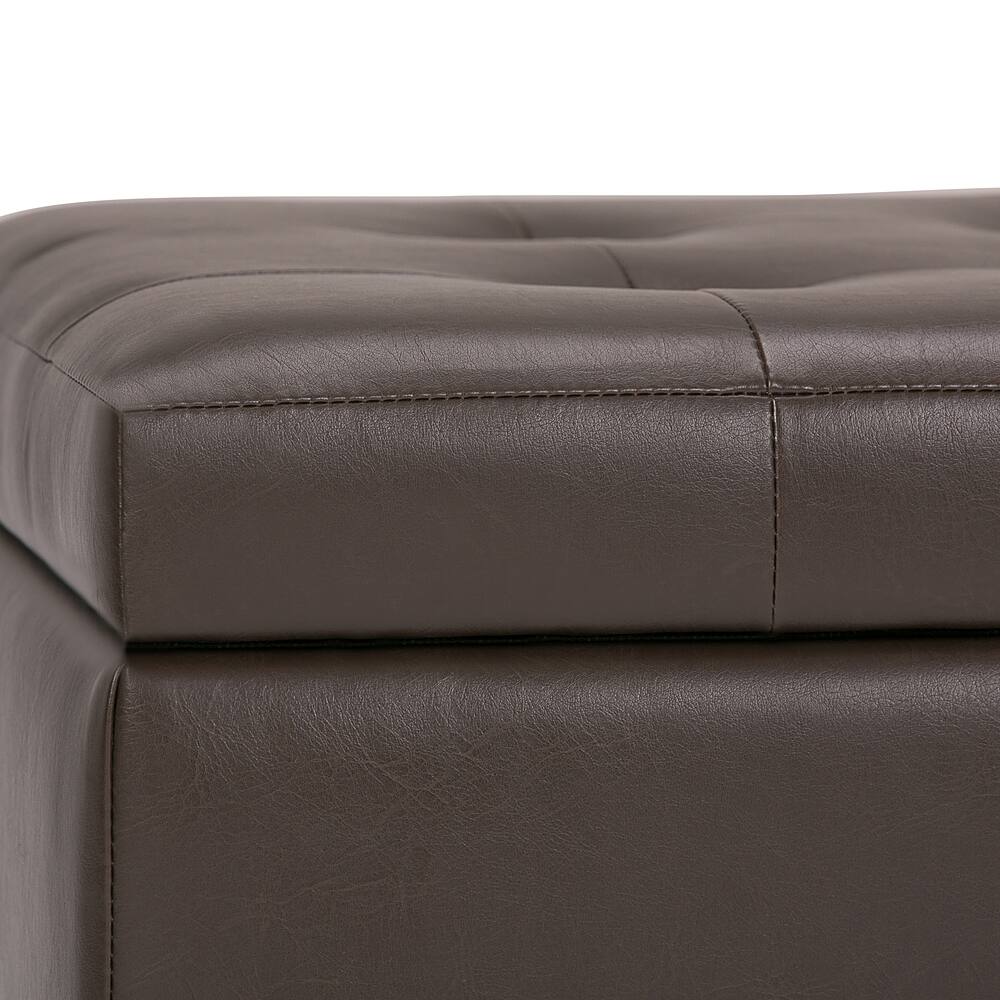Alt View 16. Simpli Home - Cosmopolitan Storage Ottoman - Chocolate Brown.