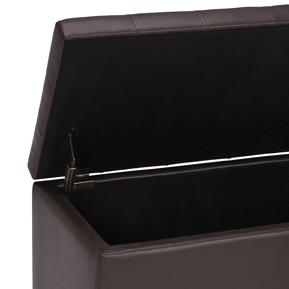 Alt View 17. Simpli Home - Cosmopolitan Storage Ottoman - Chocolate Brown.