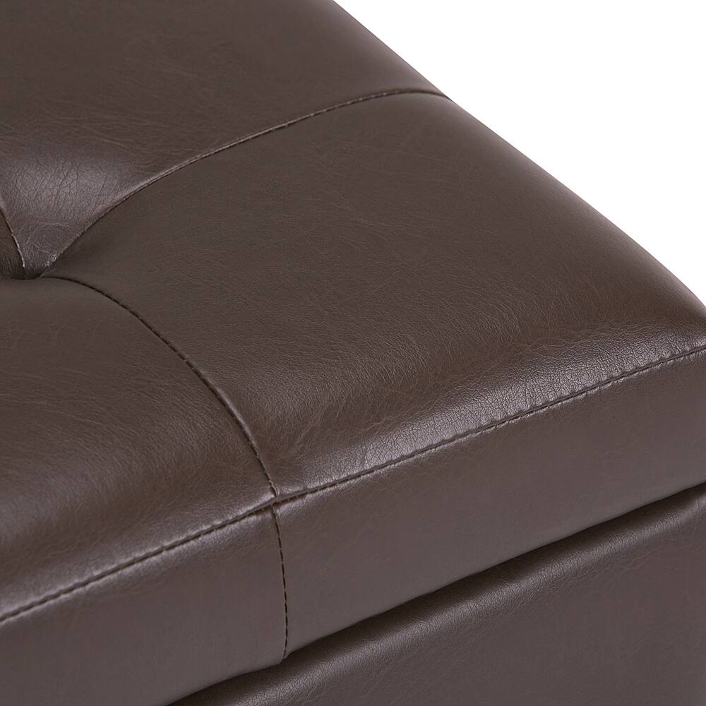 Alt View 18. Simpli Home - Cosmopolitan Storage Ottoman - Chocolate Brown.