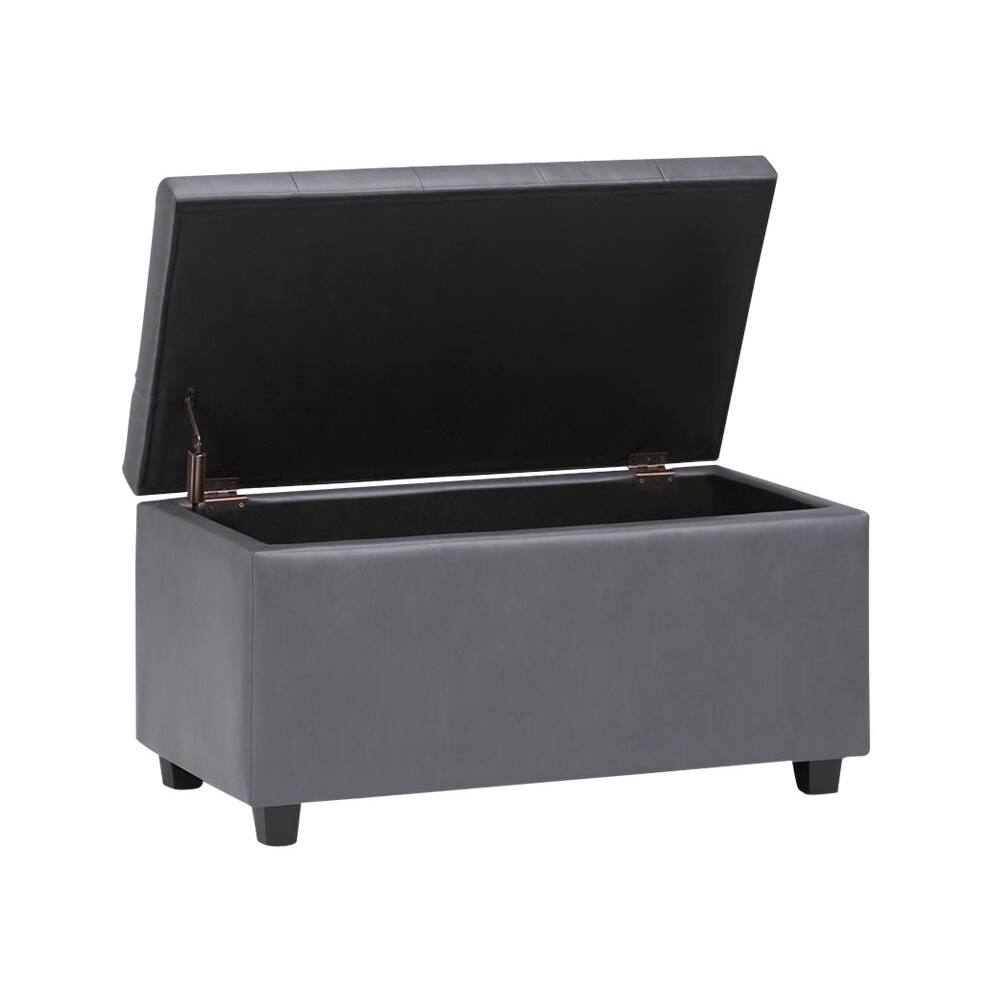 Alt View 11. Simpli Home - Cosmopolitan Storage Ottoman - Stone Gray.
