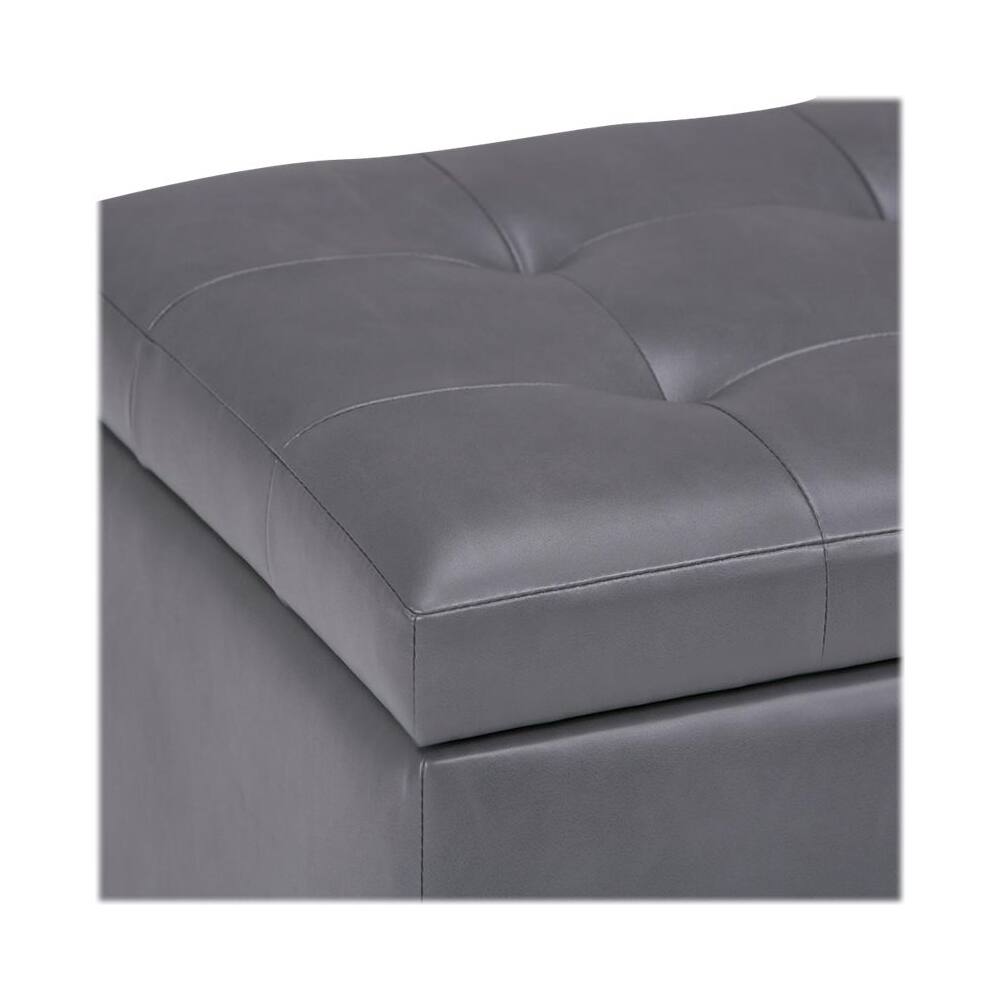 Alt View 12. Simpli Home - Cosmopolitan Storage Ottoman - Stone Gray.