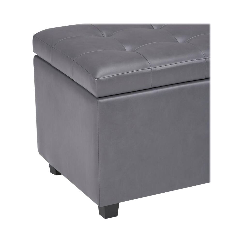 Alt View 15. Simpli Home - Cosmopolitan Storage Ottoman - Stone Gray.