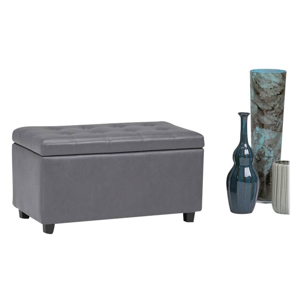 Alt View 16. Simpli Home - Cosmopolitan Storage Ottoman - Stone Gray.