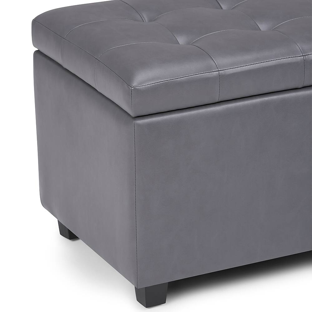 Alt View 17. Simpli Home - Cosmopolitan Storage Ottoman - Stone Gray.