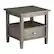 Front. Simpli Home - Warm Shaker SOLID WOOD 20 inch Wide Rectangle Transitional End Side Table in Farmhouse Grey - Farmhouse Gray.