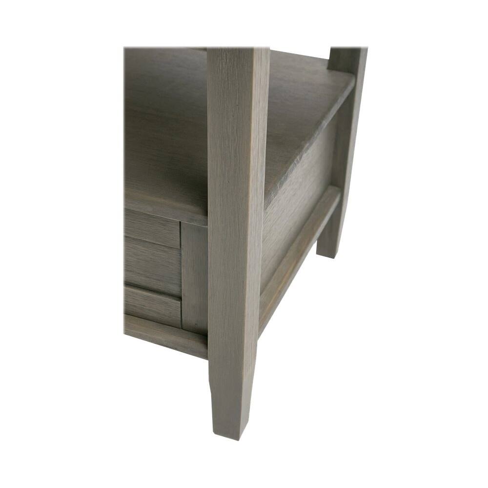 Alt View 12. Simpli Home - Warm Shaker SOLID WOOD 20 inch Wide Rectangle Transitional End Side Table in Farmhouse Grey - Farmhouse Gray.