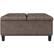 Front. Simpli Home - Harrison 36 inch Wide Transitional Square Coffee Table Storage Ottoman in Mink Brown Tweed Look Fabric - Mink Brown.