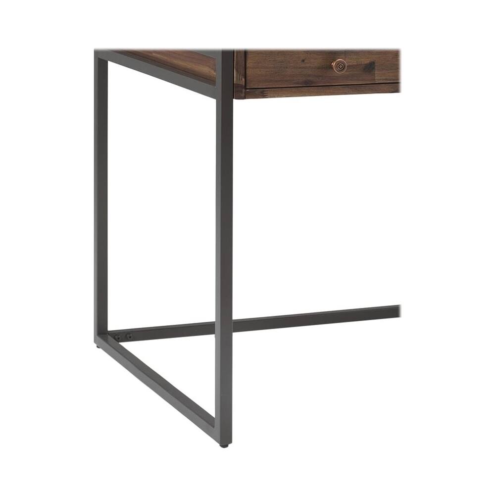 Alt View 12. Simpli Home - Ralston Rectangular Rustic Solid Acacia Wood 3-Drawer Table - Natural Aged Brown.