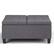 Front. Simpli Home - Harrison 36 inch Wide Transitional Square Coffee Table Storage Ottoman in Slate Grey Linen Look Fabric - Slate Gray.