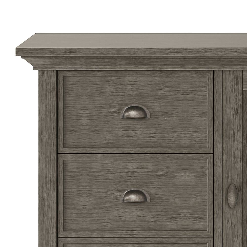 Alt View 11. Simpli Home - Redmond SOLID WOOD 39 inch Wide Transitional Medium Storage Cabinet in Farmhouse Grey - Farmhouse Grey.