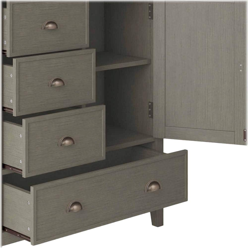 Simpli Home Redmond SOLID WOOD 39 inch Wide Transitional Medium Storage ...