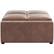 Front. Simpli Home - Avalon Square Contemporary Faux Air Leather Storage Ottoman - Distressed Umber Brown.