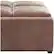 Alt View 12. Simpli Home - Avalon Square Contemporary Faux Air Leather Storage Ottoman - Distressed Umber Brown.