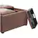 Alt View 14. Simpli Home - Avalon Square Contemporary Faux Air Leather Storage Ottoman - Distressed Umber Brown.