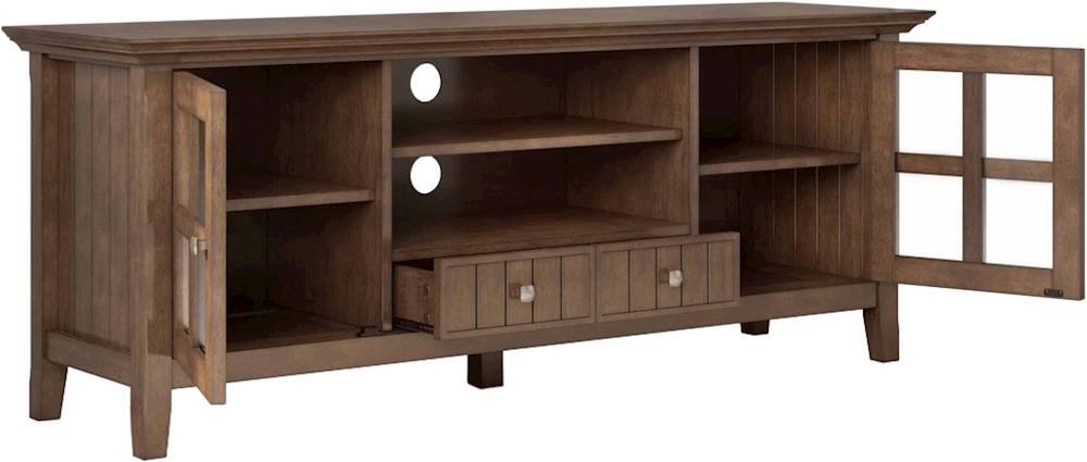 Alt View 11. Simpli Home - Acadian SOLID WOOD 60 inch TV Media Stand in Rustic Natural Aged Brown For TVs up to 65 inches - Rustic Natural Aged Brown.