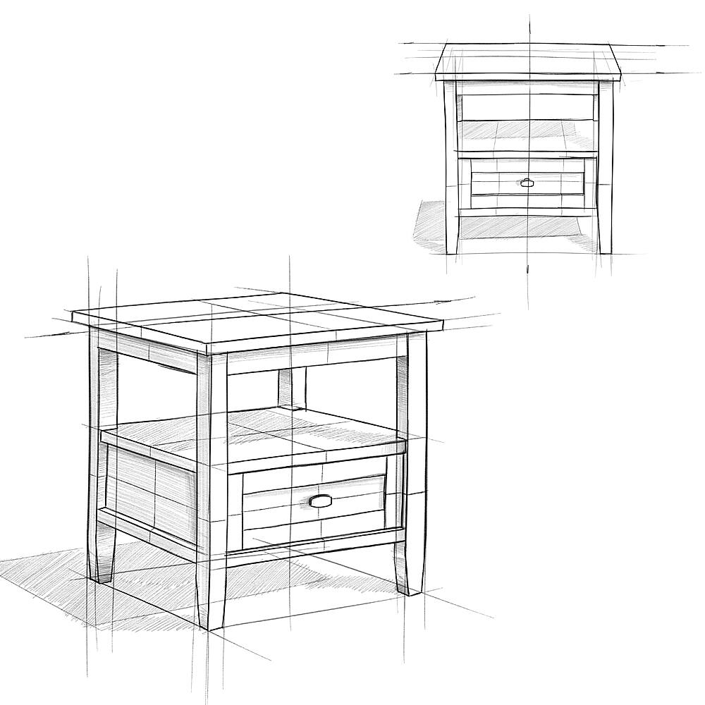 Angle View: Simpli Home - Warm Shaker SOLID WOOD 20 inch Wide Rectangle Transitional End Side Table in - Farmhouse Brown