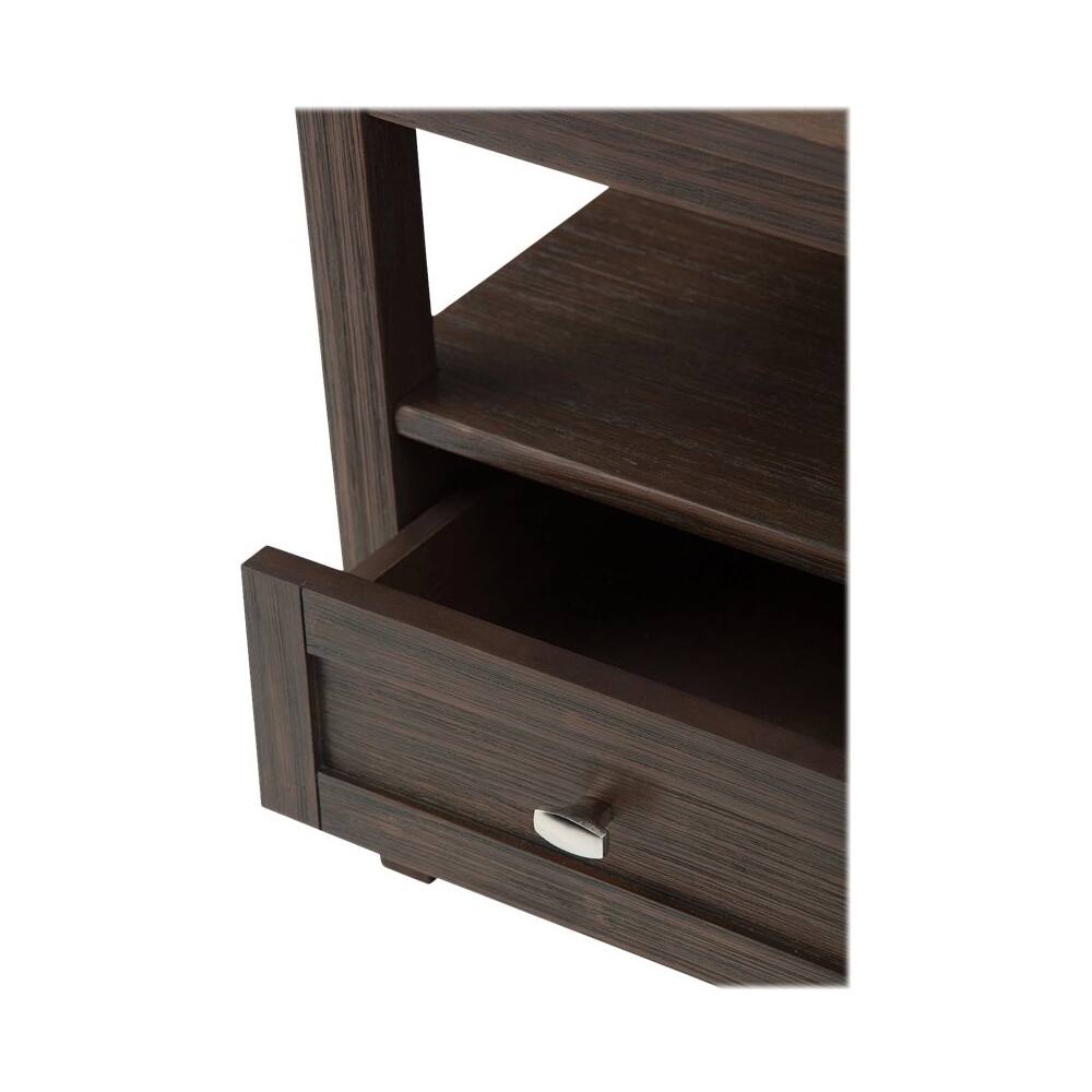 Alt View 12. Simpli Home - Warm Shaker SOLID WOOD 20 inch Wide Rectangle Transitional End Side Table in Farmhouse Brown - Farmhouse Brown.