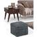 Alt View 14. Simpli Home - Fredrik Square Transitional Cotton/Woven Leather Pouf - Gray.