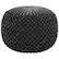Front. Simpli Home - Renee Round Transitional Velvet/Cotton Pouf - Slate Gray.
