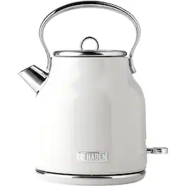 Haden - Heritage 1.7 Liter Electric Kettle Stainless Steel with Auto Shut -Off - Ivory