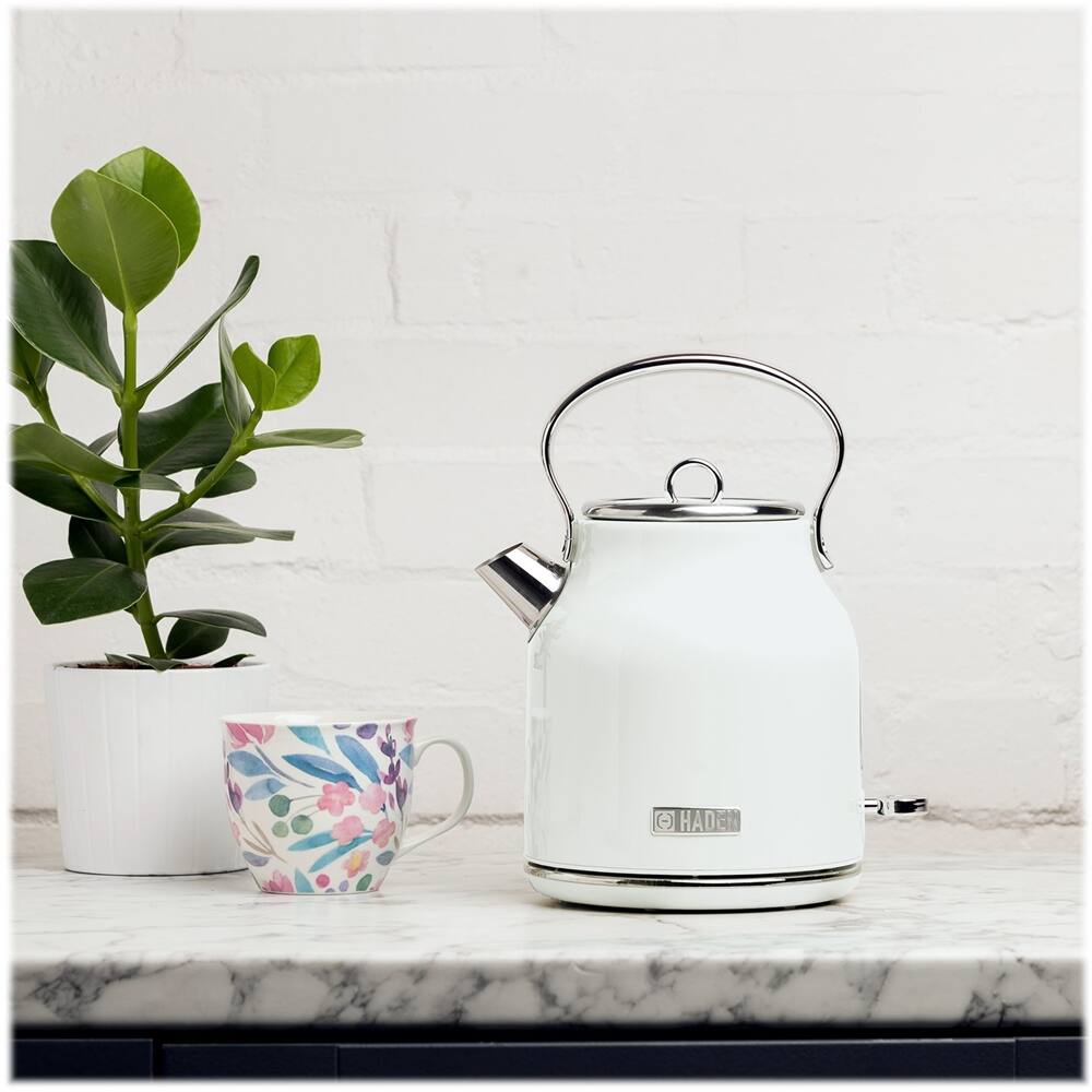 Alt View 14. Haden - Heritage 1.7 Liter Electric Kettle Stainless Steel with Auto Shut -Off - Ivory.
