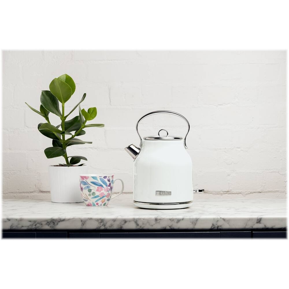 Alt View 15. Haden - Heritage  1.7 Liter Electric Kettle Stainless Steel with Auto Shut -Off - Ivory.