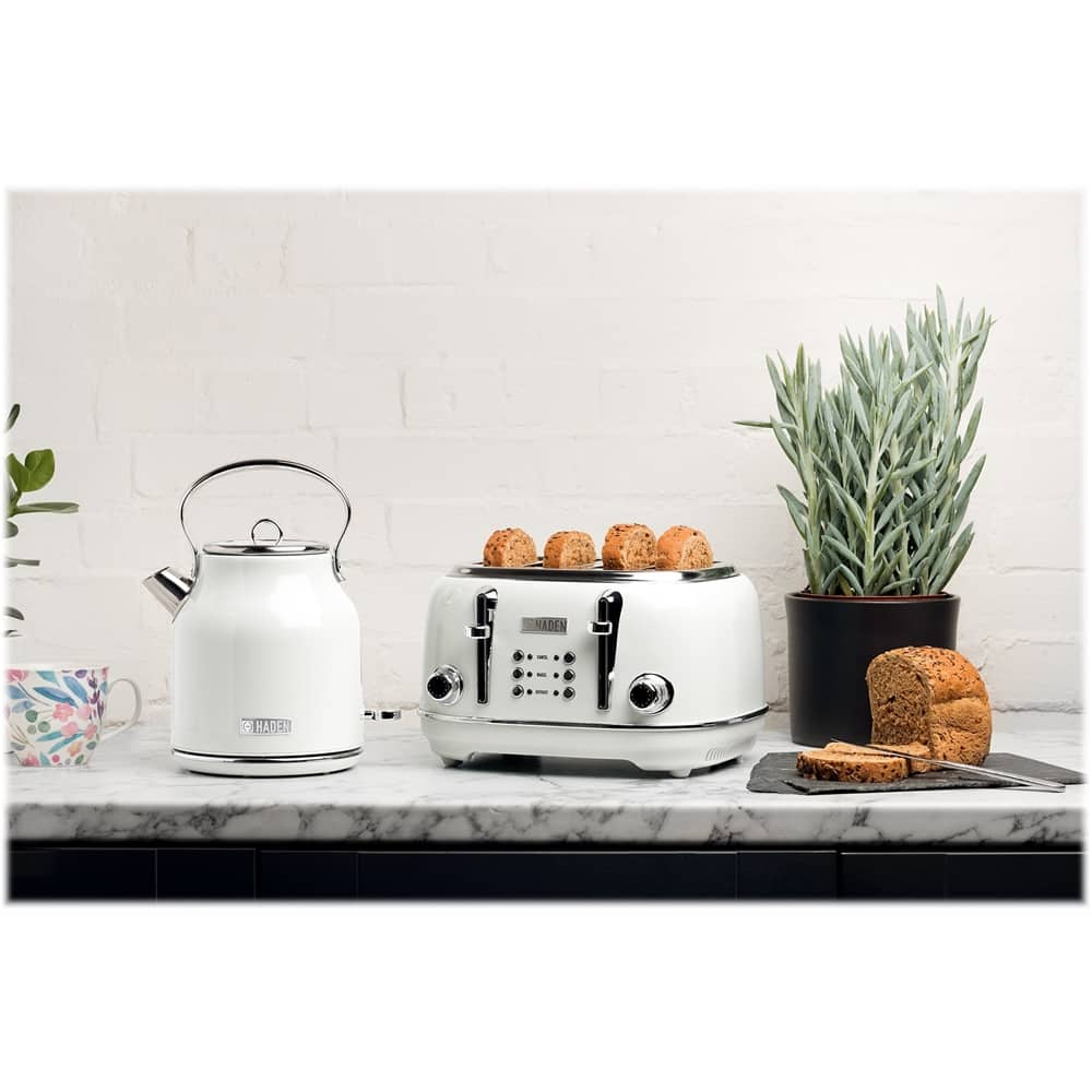 Alt View 17. Haden - Heritage 1.7 Liter Electric Kettle Stainless Steel with Auto Shut -Off - Ivory.