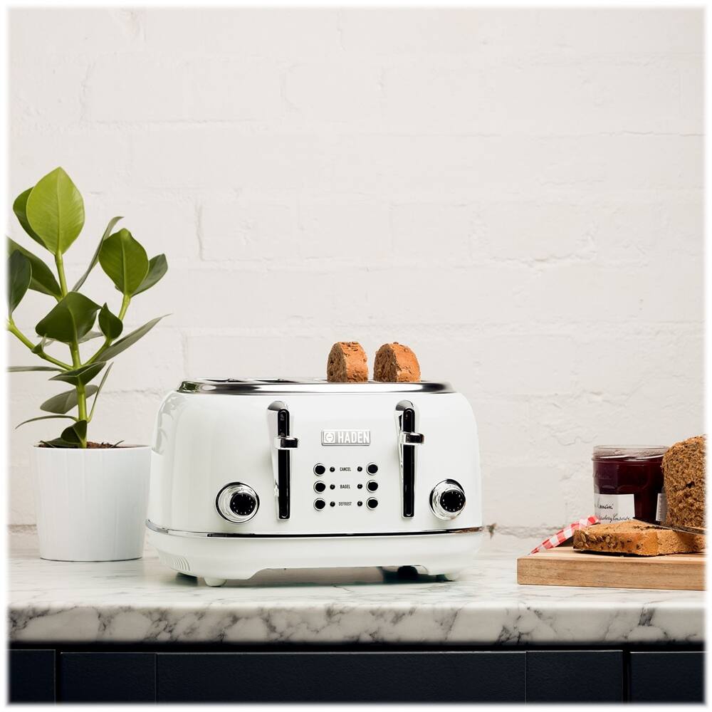 Alt View 16. Haden - Heritage 4-Slice Toaster, Wide Slot for Bagels with Multi Settings - Ivory.