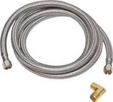 Homewerks - 6' Dishwasher Supply Hose - Stainless steel - Front_Zoom
