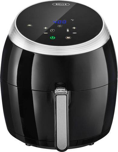 Bella - 5.3-qt. Digital Air Convection Fryer - Black-Front_Standard 