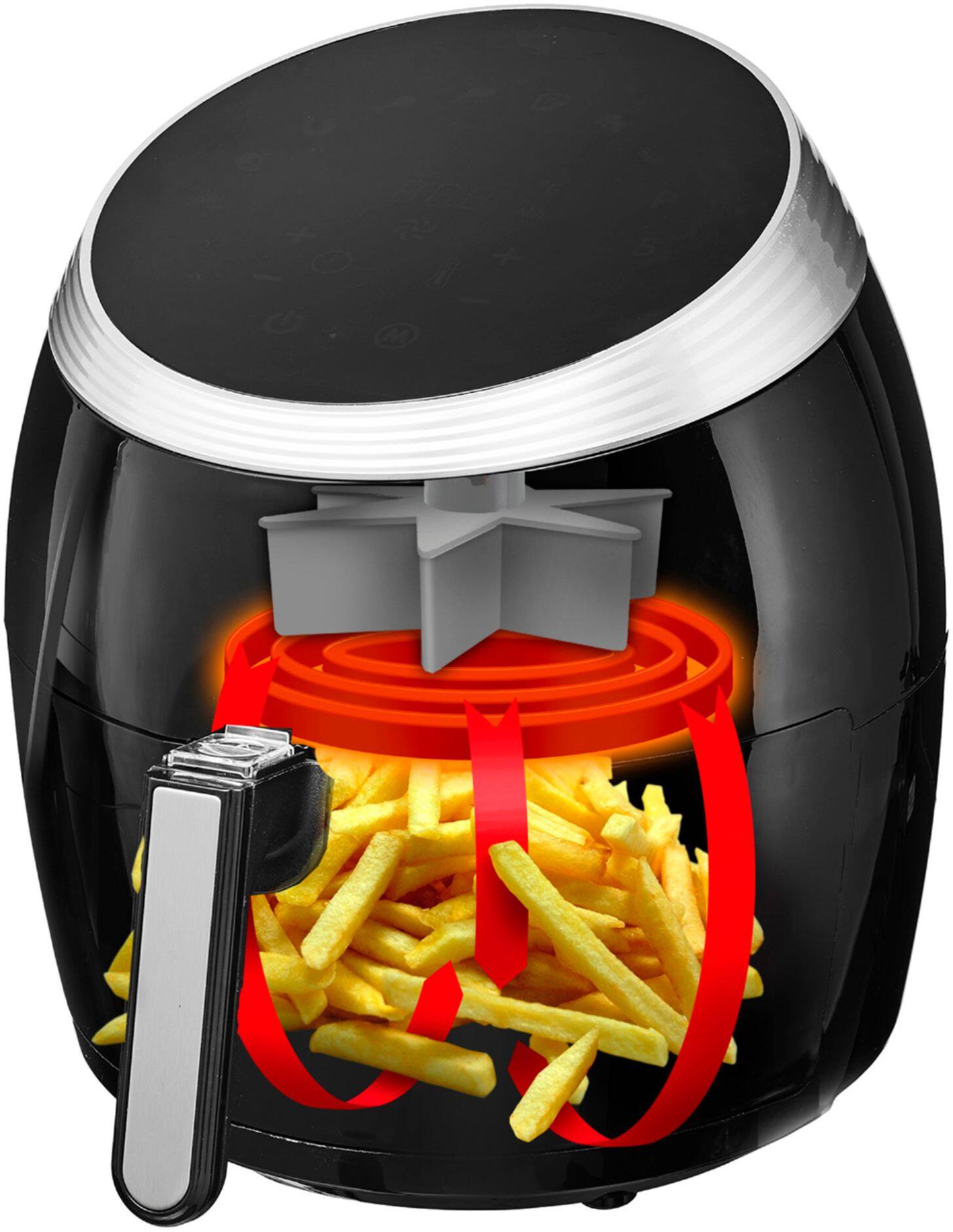 Alt View 15. Bella - 5.3-qt. Digital Air Convection Fryer - Black.