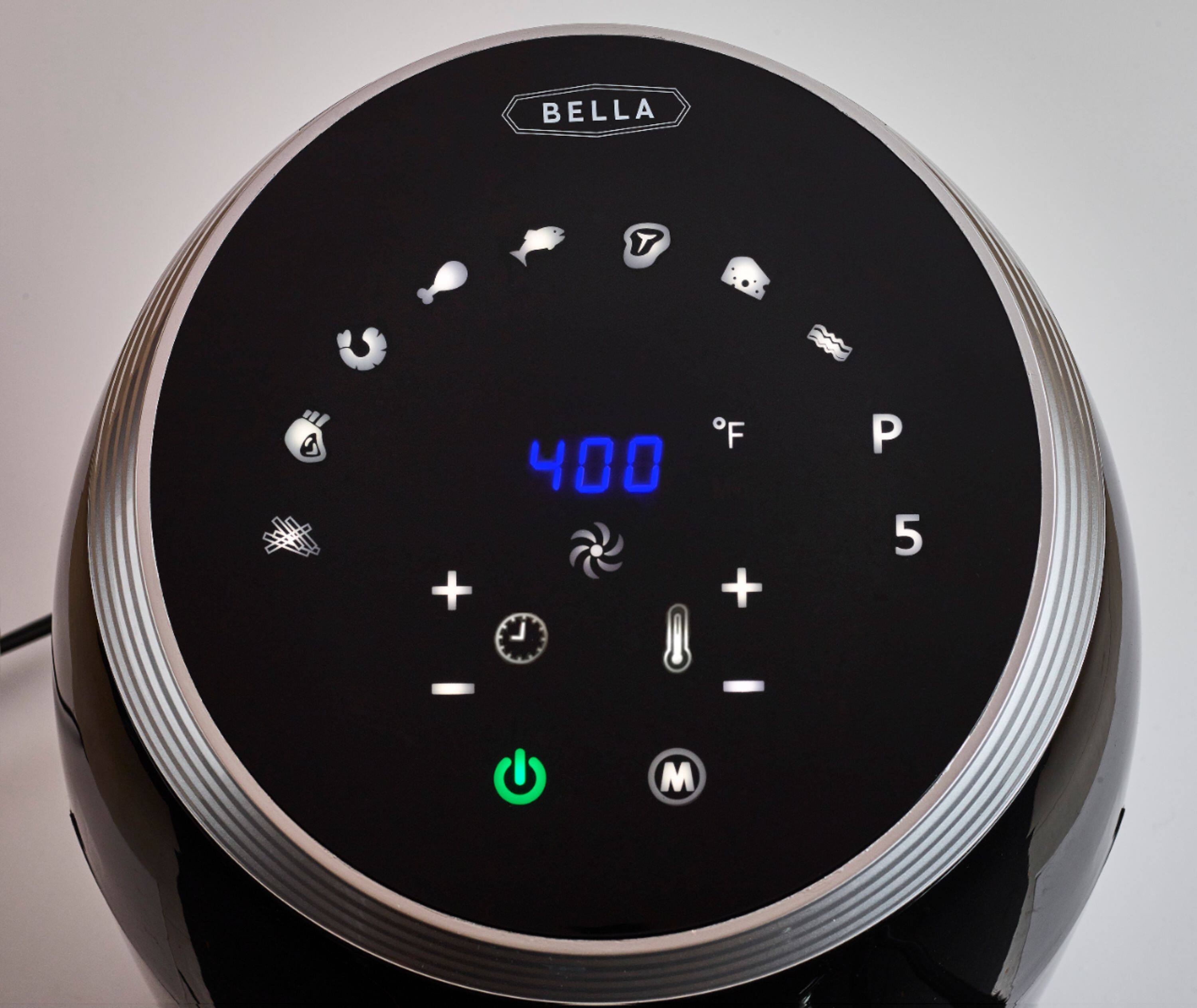 Alt View 16. Bella - 5.3-qt. Digital Air Convection Fryer - Black.